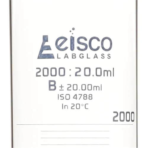 Miniatura 2 de EISCO Cilindro graduado, 67.6 fl oz - Tolerancia clase B ± 0.7 fl oz - Base hexagonal - Graduaciones azules - Borosilicato 3.3 Glass Labs