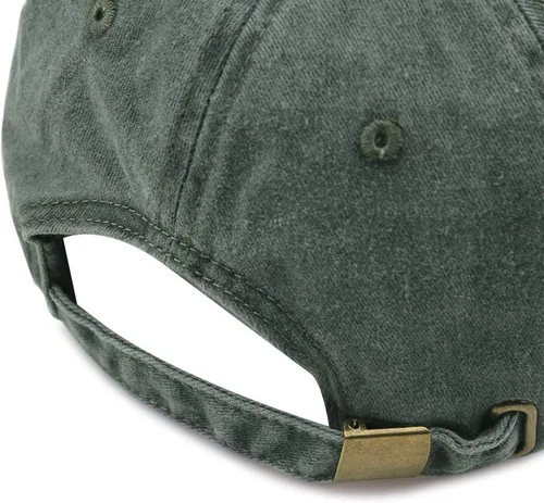 Miniatura 3 de HH HOFNEN Gorra de béisbol de algodón de sarga lavada y desgastada, vintage, ajustable, para hombre y mujer