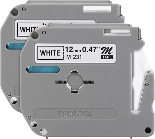 Miniatura 23 de Brother Etiqueta de forma continua de 0.37 "X26.20' (BRTM521), negro/azul