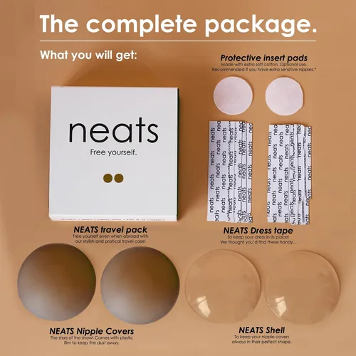 Miniatura 6 de NEATS Fundas para pezones para mujer, reutilizables e hipoalergénicas de silicona