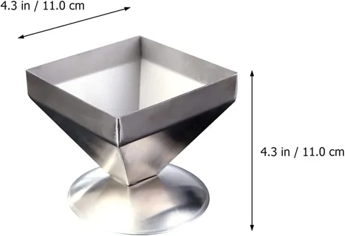 Miniatura 4 de DOITOOL Molde de pirámide de acero inoxidable, molde de carne, anillo para pastel, forma de triángulo, forma de relleno de alimentos, moldeador