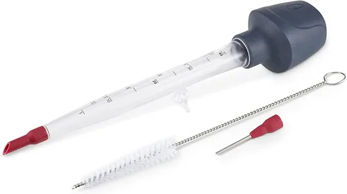 Zyliss Baster & Infuser 2 en 1, apto para lavavajillas, inyector de adobo de acero inoxidable y tostador para cocinar, mediano