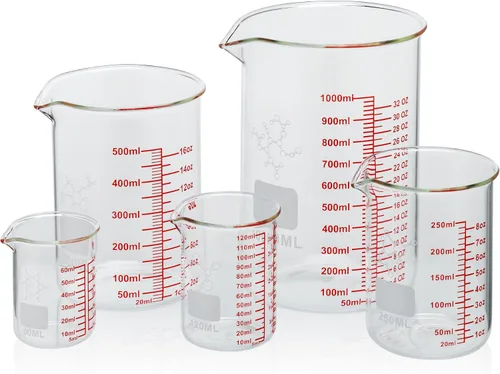 Miniatura 18 de Ackers - Taza medidora de vidrio de 1 taza, taza medidora de líquido de borosilicato de 8 onzas con boquilla