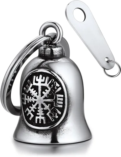 Miniatura 19 de Bandmax Llavero de motocicleta para motociclista, de acero inoxidable, campanas de guardián de conducción segura para motocicletas