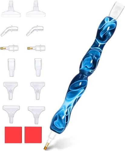 Praise V Do Kit de accesorios de herramienta de bolígrafo de perforación de pintura de diamante, selector de gemas de diamantes de imitación para X