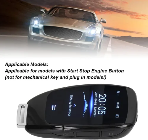 Miniatura 3 de Qiilu Llave LCD inteligente universal TK900 Pantalla táctil LCD Smart Key Remote Entrada sin llave para modelos de botón de motor de arranque y Negro