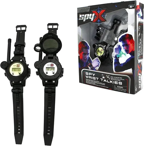 SpyX / Spy Wrist Talkies. 8-1 Walkie Talkies multifuncional Toy Spy Watch para niños. Reloj espía de radio bidireccional manos libres para agente
