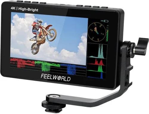 FEELWORLD F5 Prox 5.5 pulgadas 1600nit Monitor de cámara de campo enfoque preciso y exposición con Touch 4K HDMI 3D LUT forma de onda para cámara