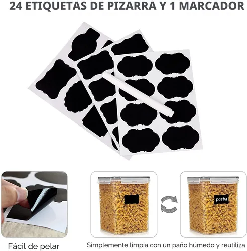 Miniatura 6 de Vtopmart Contenedores de almacenamiento de alimentos de 2.5 litros/84.5 onzas, 4 recipientes herméticos de plástico sin BPA para harina, azúcar