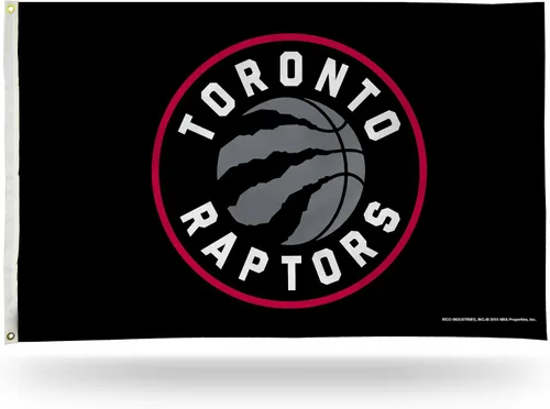 Rico Industries Bandera de la NBA de 3 pies por 5 pies de una sola cara con ojales, Toronto Raptors
