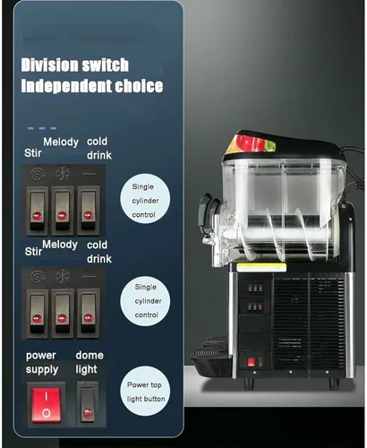 Miniatura 3 de Máquina de aguanieve, máquina congelada comercial del fabricante del aguanieve de la bebida congelada, licuadora eléctrica de la trituradora de 24L