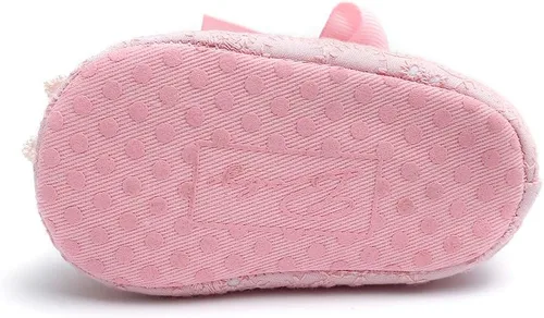 Miniatura 5 de Zapatos planos Mary Jane para bebés y niñas, con lazo, floral, princesa, vestido de boda, zapatos suaves para recién nacidos, cuna para primeros