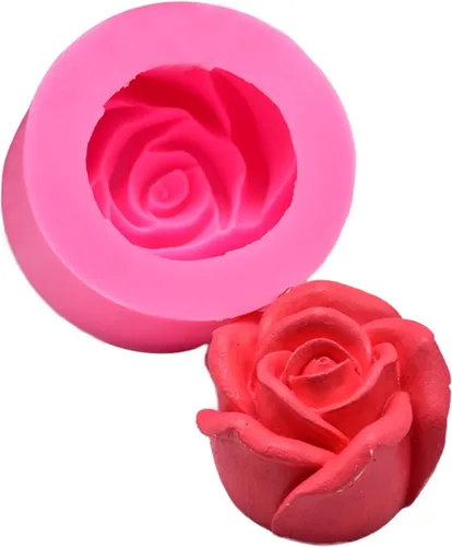 Miniatura 19 de Molde de Silicona para Fondant de Flores Rosas 3D Molde de Chocolate Dulces Pastel Decoración Molde Jabón Molde Vela Molde Resina Arcilla Horneado