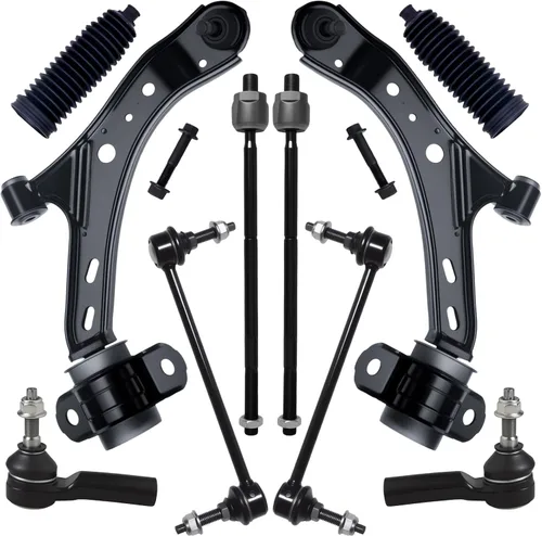 Miniatura 12 de AUQDD 2 piezas de brazo de control inferior delantero y conjunto de rótula compatibles con 2010-2013 Fo-rd Mustang, 2014 Mustang (para base y GT)