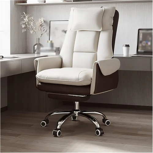 Miniatura 9 de Ergonomic Big & Tall Pu Leather Office Chair, High Back Wide Desk Chair with Wheels & Retractable Footrest, Comfortable Executive Computer Chair