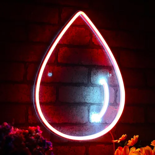 Miniatura 9 de ADVPRO Señal de neón del silicón LED de la flexión de la gota de agua - azul - st16s32-fnu0070-b