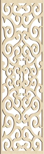Miniatura 85 de Eveline - Paneles decorativos de pared de madera con calado, 13 3/8 pulgadas de ancho x 34 3/8 pulgadas de alto x 3/8 de alto, roble rojo rojo