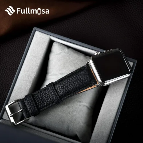 Miniatura 7 de Fullmosa Correas de cuero compatibles con Apple Watch Band de 1.49, 1.57, 1.61, 1.65, 1.73, 1.77 y 1.77 pulgadas, correa elegante para iWatch Series