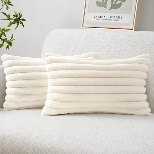 Miniatura 10 de MIULEE Juego de 2 fundas de almohada decorativas de piel sintética de 16 x 16 pulgadas, decoración moderna de primavera para el hogar, almohadas