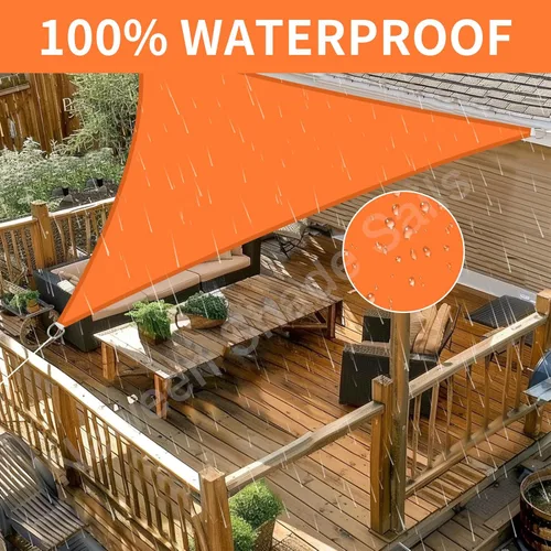 Miniatura 27 de Neween Toldo Vela, 6'7'' x 6'7'' x 6'7'' Toldo Vela Triangular Impermeable para Patio Jardín Terraza Cubierta Pérgola Exterior Toldo Vela 98% Arena