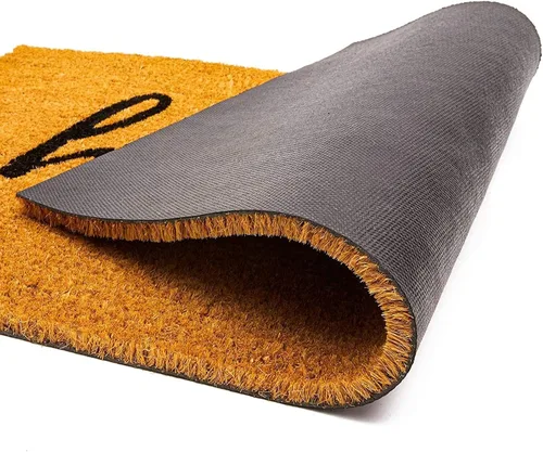 Miniatura 4 de Juvale Hello - Felpudo de coco para entrada al aire libre, 17 x 30 pulgadas, rectangular, de pelo bajo, respaldo de PVC, tapete de bienvenida