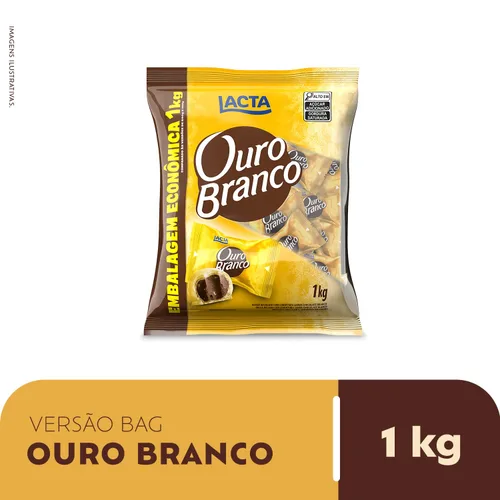 Miniatura 3 de Lacta Ouro Branco Bombon 1 kg (2.2 lbs) - 1 Pack