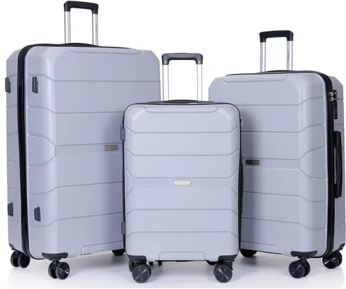 Travelhouse Juego de equipaje, maletas rígidas expandibles de 24 pulgadas28 pulgadas, 20 pulgadas, juego de 3 piezas de equipaje de viaje con ruedas