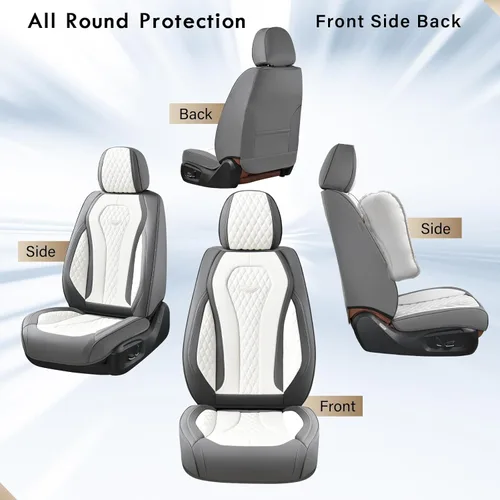 Miniatura 2 de Coverado - Fundas para asientos de auto, impermeables delanteras, de piel sintética, cojín de asiento, protector de asiento del conductor, ajuste