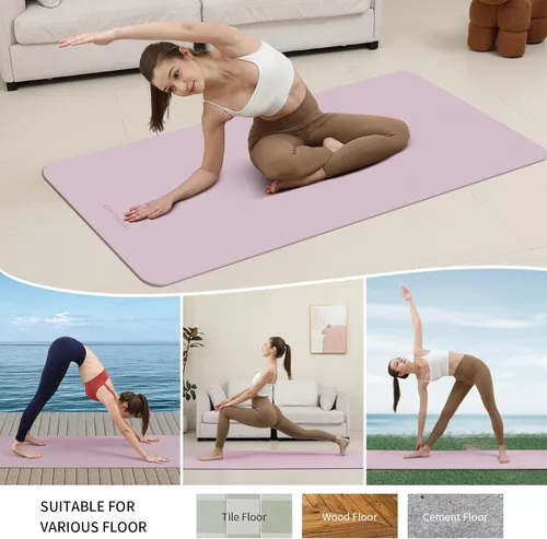 Miniatura 6 de Extra Wide & Thick 8mm Yoga Mat, 72"x31.5" Large Non Slip Exercise Mat, Premium POE Material for Superior Cushioning & Stability, with Strap for
