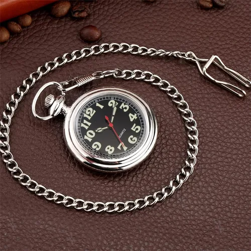 Miniatura 6 de Reloj de bolsillo clásico para hombre, relojes de bolsillo con cadena para hombres