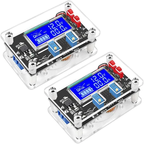 Miniatura 10 de DROK Regulador de voltaje Buck Boost, DROK DC 6-30V a DC 0.5-30V Convertidor de voltaje ajustable de 5V 12V 24V, módulo transformador de 4A 60W