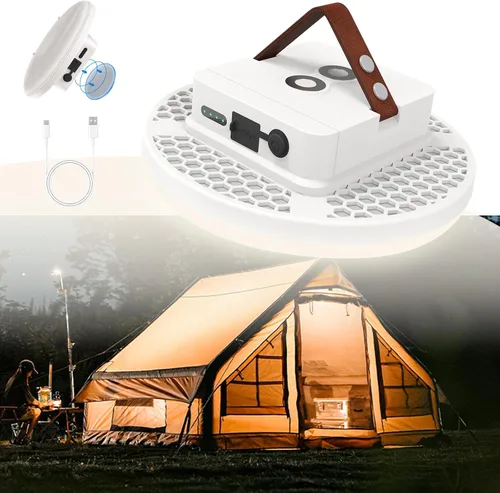 Miniatura 10 de Linterna Colgante LED para Tienda de Campamento Recargable Portátil Impermeable para Exteriores con Alimentación por Batería para Glamping