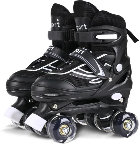Patines en línea G MGY OLED para niños pequeños, patines ajustables en 4 tallas con todas las ruedas iluminadas, patines iluminados divertidos para