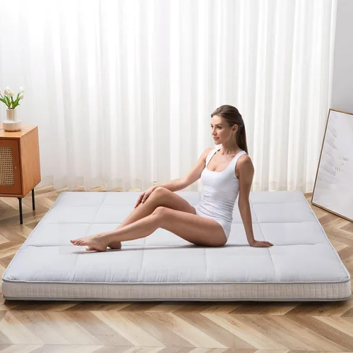 Miniatura 9 de LILYPELLE Colchón tipo futón, acolchado japonés, cubrecolchón acolchado para cama, colchón plegable, grueso y plegable, transpirable, tumbona
