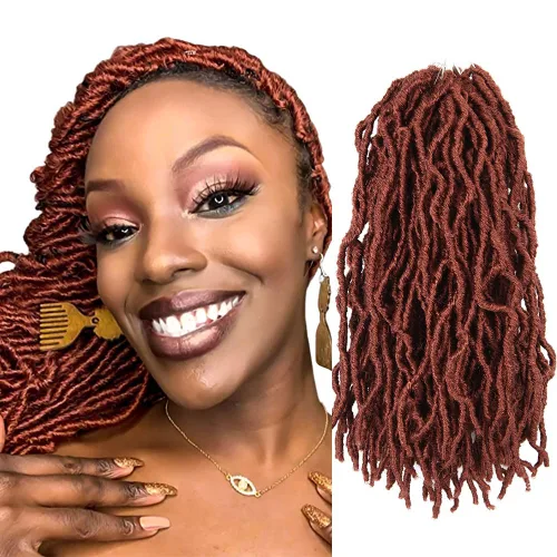 Miniatura 48 de Niseyo Rastas de pelo sintético de ganchillo de 24 pulgadas, 6 paquetes de extensiones de cabello sintético lacio de ganchillo largo