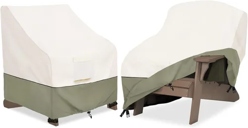 Miniatura 16 de Bitubi Funda otomana impermeable para patio, funda cuadrada resistente para muebles de mesa auxiliar para exteriores, tamaño 22 pulgadas de largo x