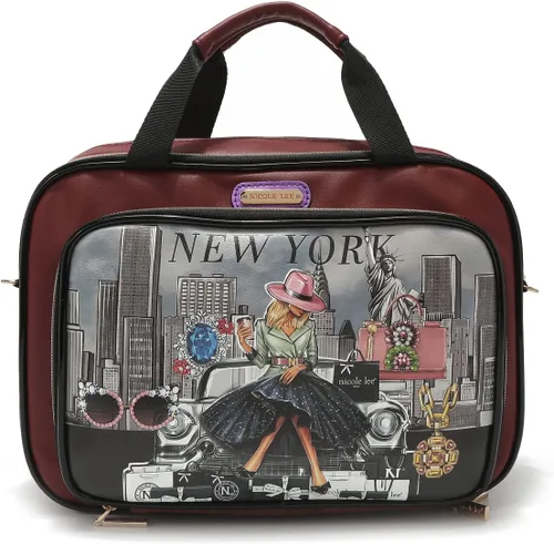 Miniatura 11 de Nicole Lee Bolsa de maquillaje cosmética para mujer, bolsa de viaje con 5 compartimentos (todas las emociones)