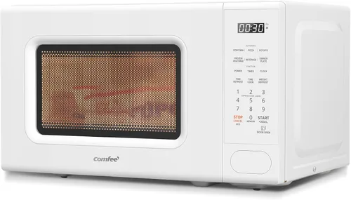 Miniatura 8 de COMFEE CMO-C20M1WH - Microondas retro con 11 niveles de potencia, cocción rápida de varias etapas, función de reinicio de tocadiscos, temporizador