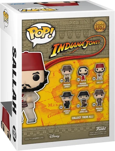 Miniatura 3 de Funko Pop! Movies: Indiana Jones - Sallah - Figura de vinilo coleccionable - Idea de regalo - Producto oficial - para niños y adultos - Fans