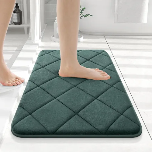 Miniatura 156 de OLANLY Tapete de baño de espuma viscoelástica de 24 x 16 pulgadas, ultra suave y absorbente, lavable a máquina, cómodo tapete de baño para suelo