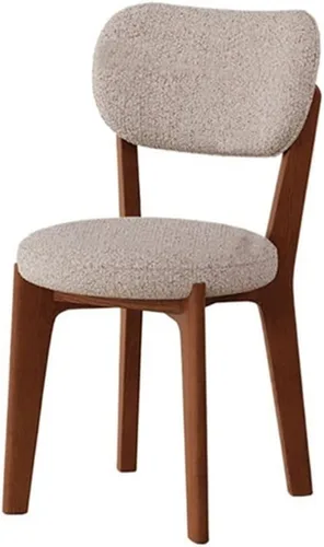 Miniatura 10 de sillas de comedor Silla de comedor de madera con cojín de asiento blando tapizado, respaldo curvado y ampliado, cocina moderna (negro)