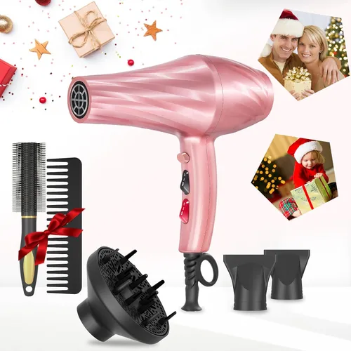 Miniatura 7 de Secador de Pelo, Secador Iónico Profesional con Difusor para Cabello Rizado, 2400W Potente Secador de Pelo de Secado Rápido para Mujeres y Hombres