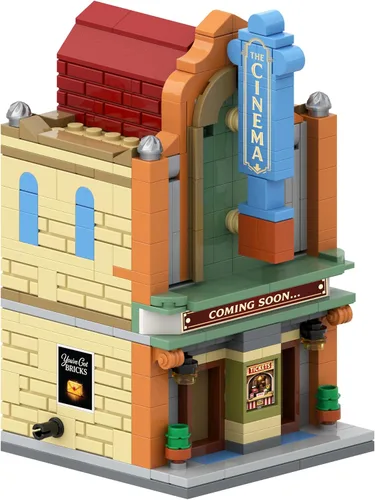 Miniatura 8 de Brick Loot Mini City Diner Building Set, 234 Piece Modular Restaurant Brick Toy, Collectible Mini City Building, Compatible with Major Brick Brands