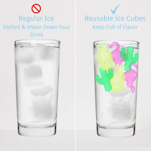 Miniatura 3 de BYTTME Cubos de hielo reutilizables con tapa y contenedor, paquete de 60 cubos de plástico para bebidas, libres de BPA, cubos de hielo reutilizables