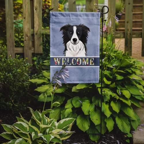 Miniatura 2 de Caroline's Treasures BB1427GF Border Collie - Bandera de bienvenida para jardín, bandera azul para buzón, bandera decorativa para patio exterior