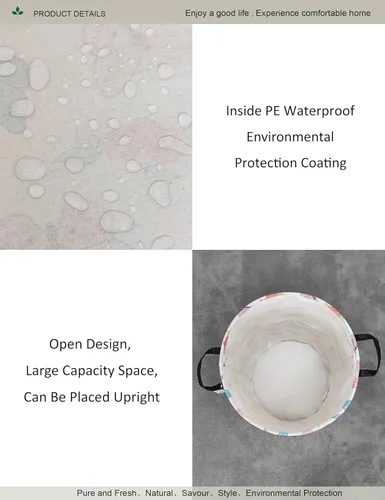 Miniatura 5 de Cesta de lavandería redonda impermeable, cesta de almacenamiento plegable, cestas de lavandería con asa, cesta de regalo, adecuada para habitación