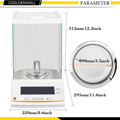 Miniatura 3 de CGOLDENWALL Balanza analítica de alta precisión 0.00 oz Balanza electrónica de la balanza de laboratorio digital de la balanza de la precisión
