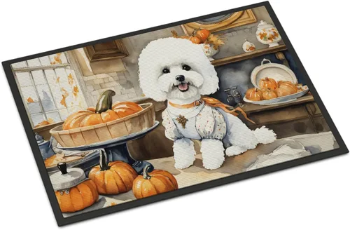 Miniatura 29 de Caroline's Treasures DAC1720MAT Affenpinscher - Tapete de otoño para cocina, con calabazas, 18 x 27 pulgadas, tapete para puerta delantera