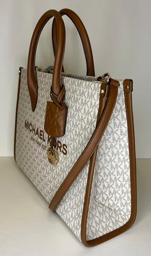 Miniatura 7 de Michael Kors Mirella MD EW - Bolsa de mano con logotipo grande continental y gancho para bolso