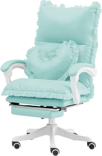 Miniatura 11 de Silla ejecutiva grande y alta, silla de escritorio con respaldo alto de 400 libras, silla ejecutiva de piel sintética, altura ajustable, silla Blanco